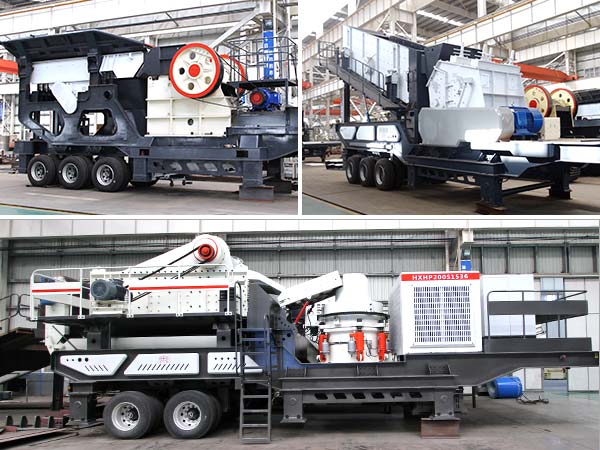 配顎破、反擊破、圓錐破的移動破碎機